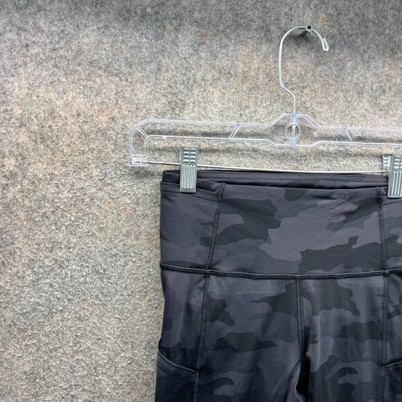 Lululemon Leggings Women 4 Black Camo Fast and Free Tight 25" Nulux High Rise - Picture 8 of 10